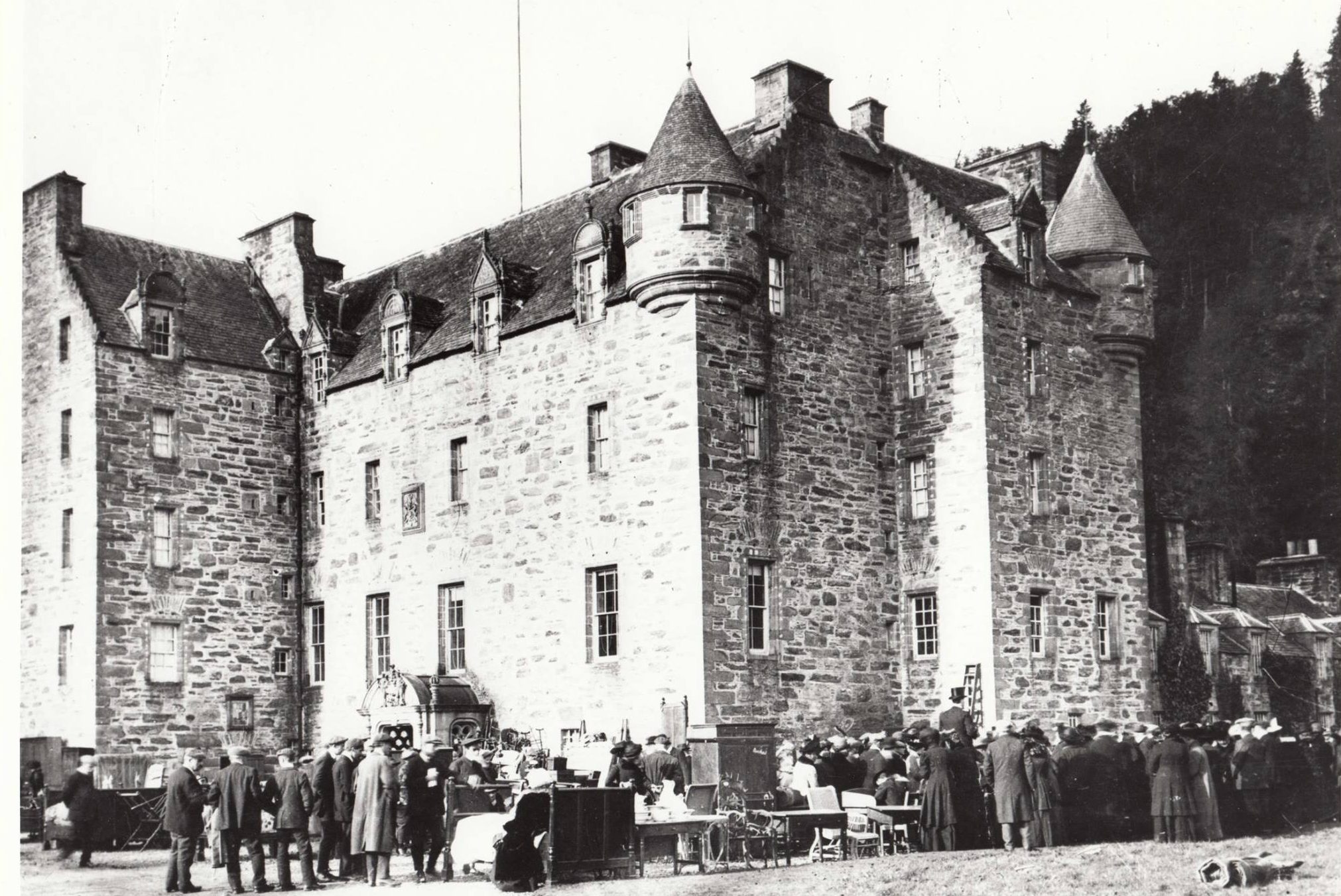 Auction of Castle Menzies, early 1900s.